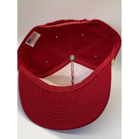 Anheuser Busch Beer Red Vintage Adjustable Adult Baseball Cap Hat Snap-back USA - Picture 12 of 13